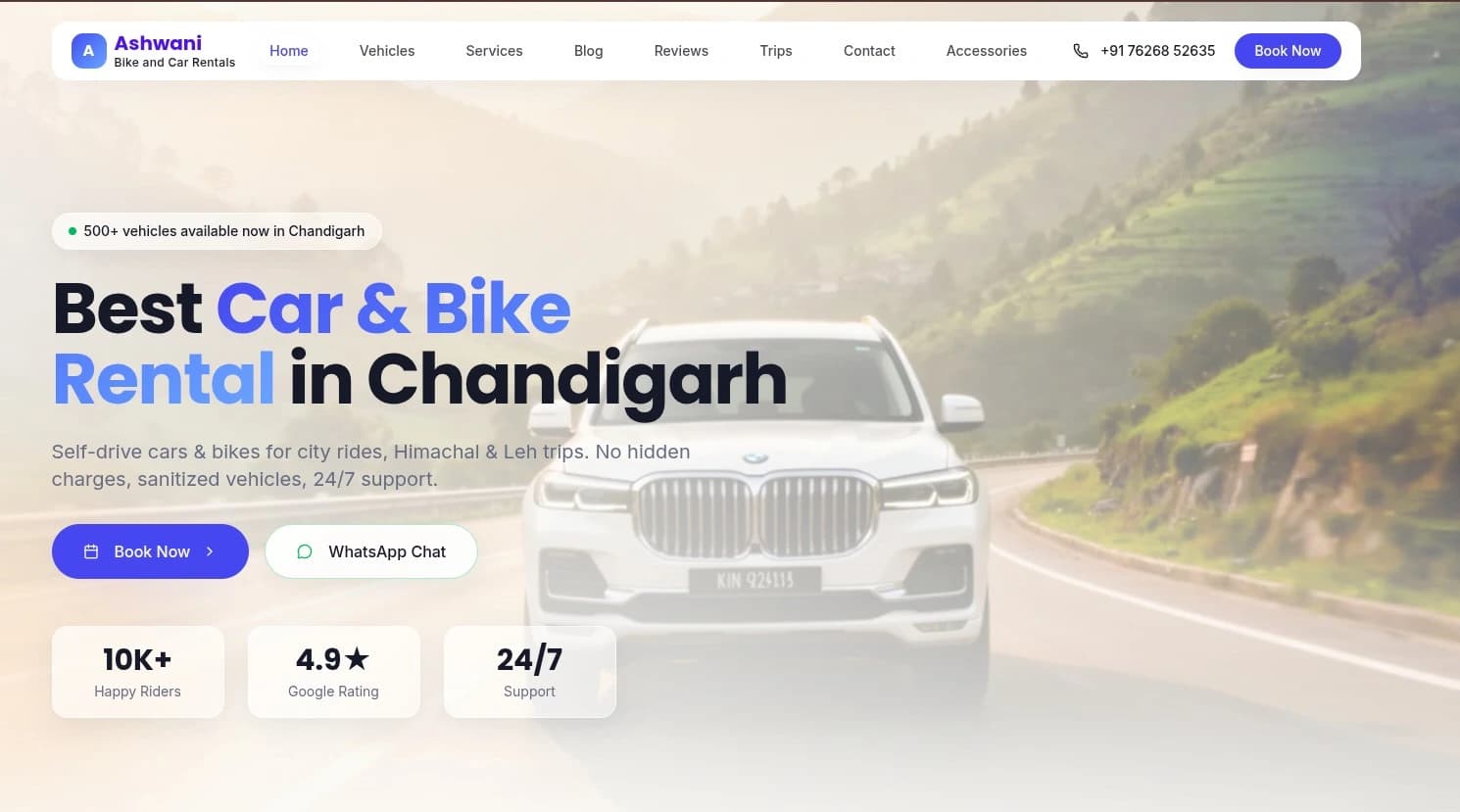 Ashwani Car & Bike Rental screenshot 1